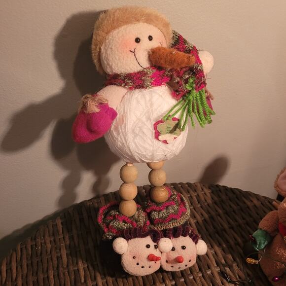 Lot 2 Christmas Décor 13" Standing Snowman  7" Gemmy Singing Mouse Lights Tested - Picture 4 of 8